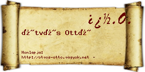 Ötvös Ottó névjegykártya